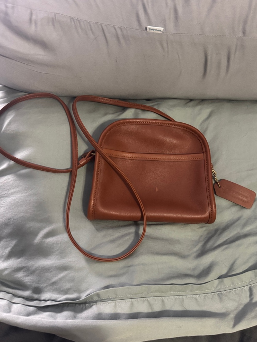 Vintage Coach Mini Abbie Brown Leather Crossbody